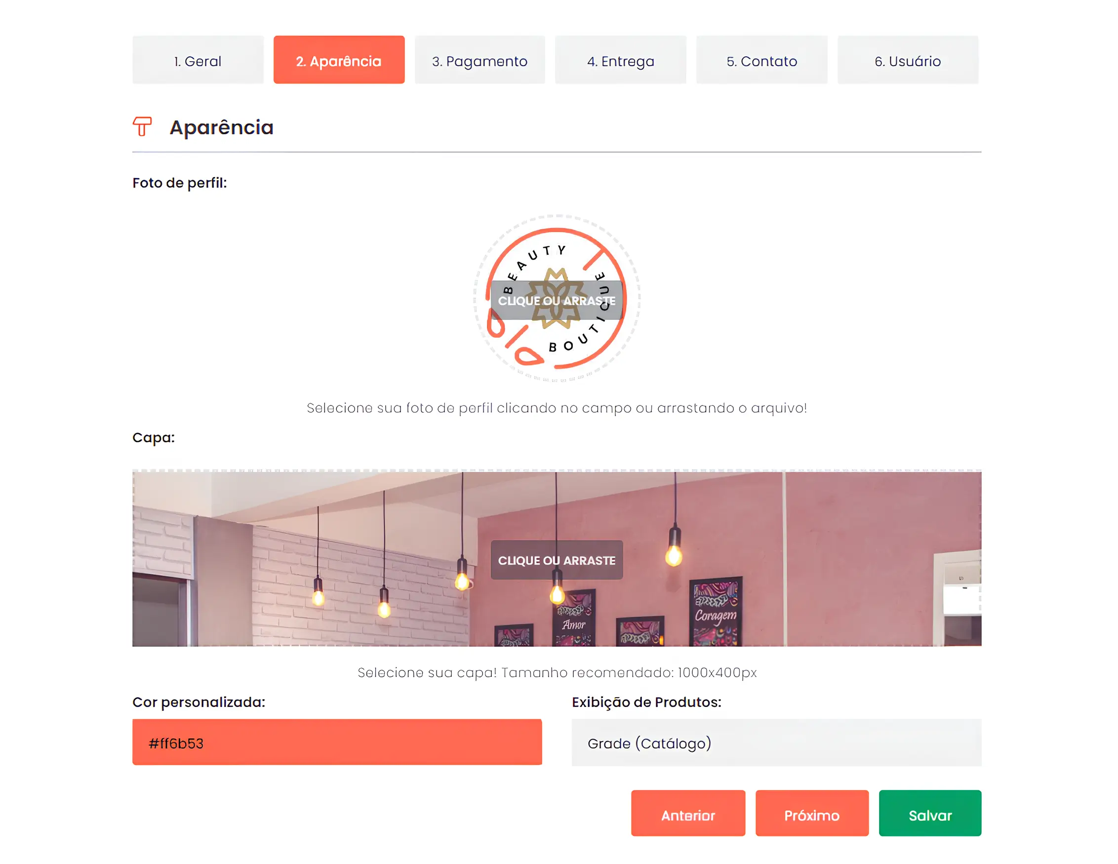 Edite seu catálogo digital e comece a vender online Personalize seu catálogo digital